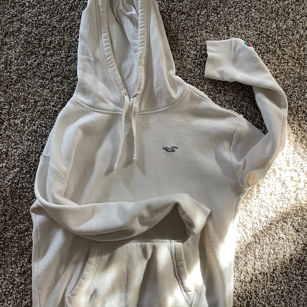 Hollister Co-Op Hoodie XS- rainbow/pride details- needs cleaning and stitching